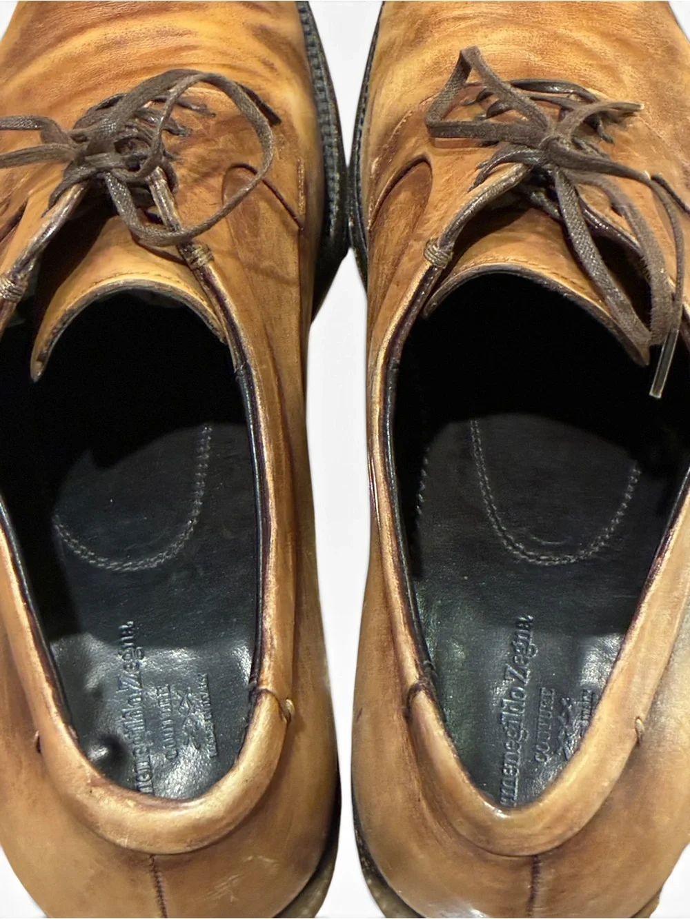 Ermenegildo Zegna XXX Couture Antique Leather Derby